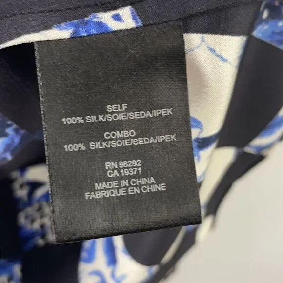 tibi Rococo Checkered Silk Racerback Camisole US 0 - Picture 7 of 7